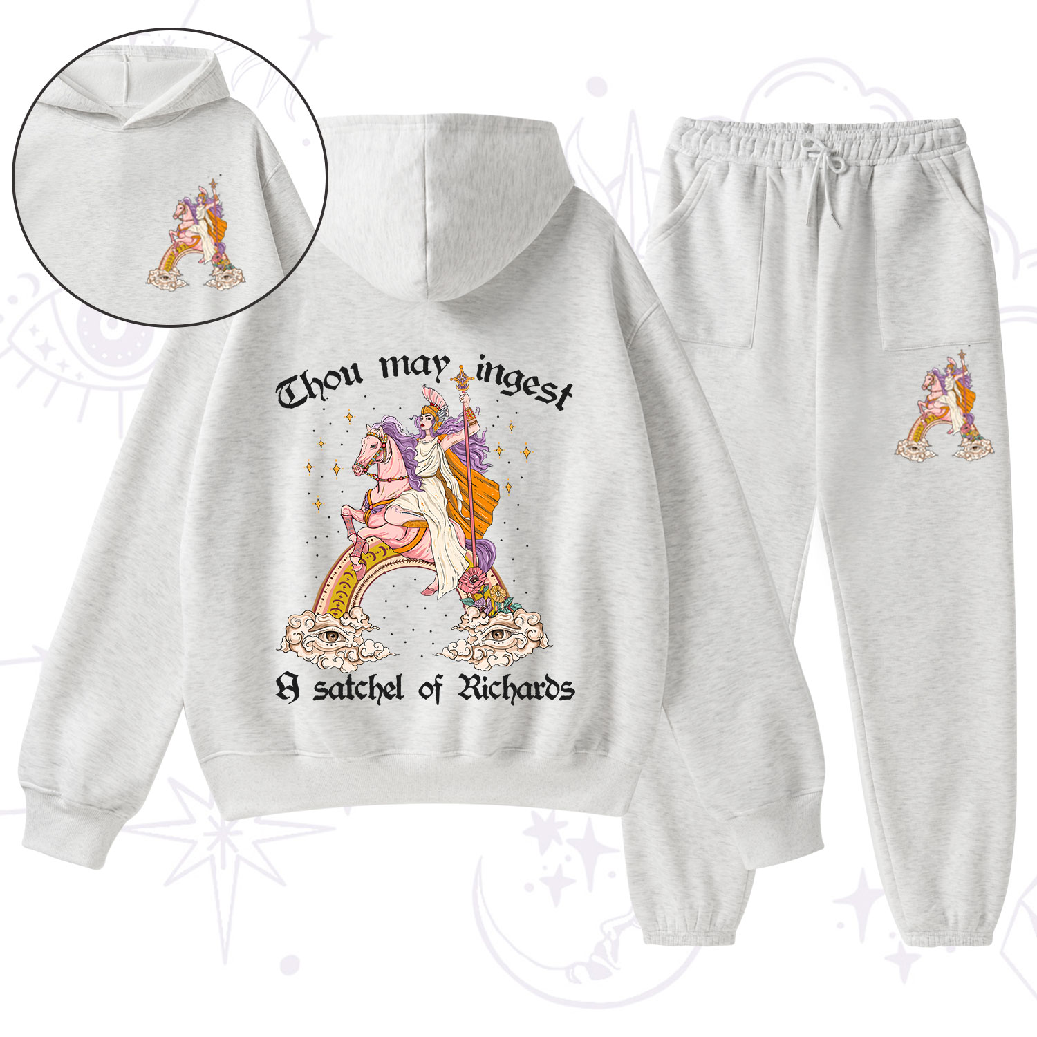 Purplehecate Thou may ingest a satchel of Richards Fleece Hoodie Suit