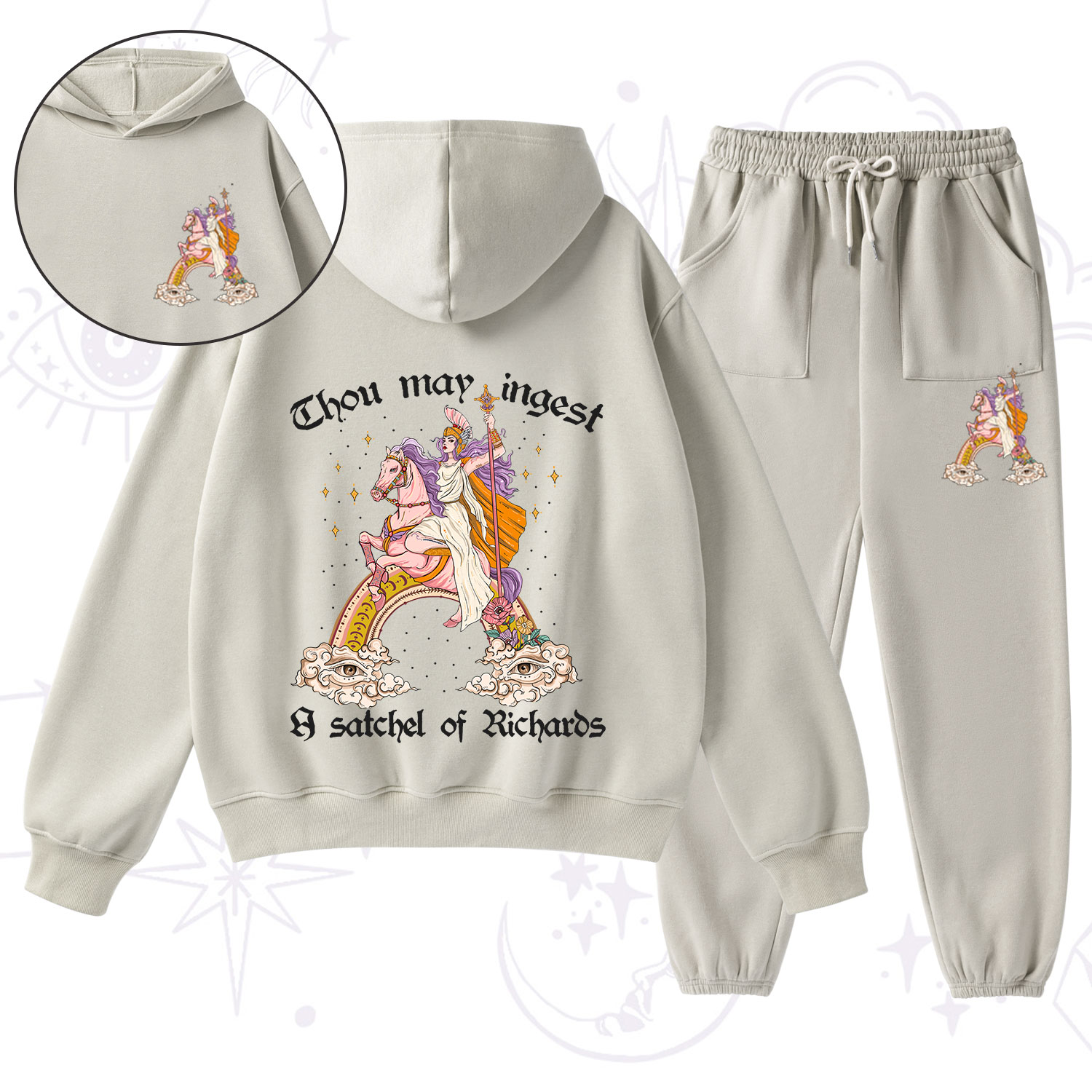 Purplehecate Thou may ingest a satchel of Richards Fleece Hoodie Suit