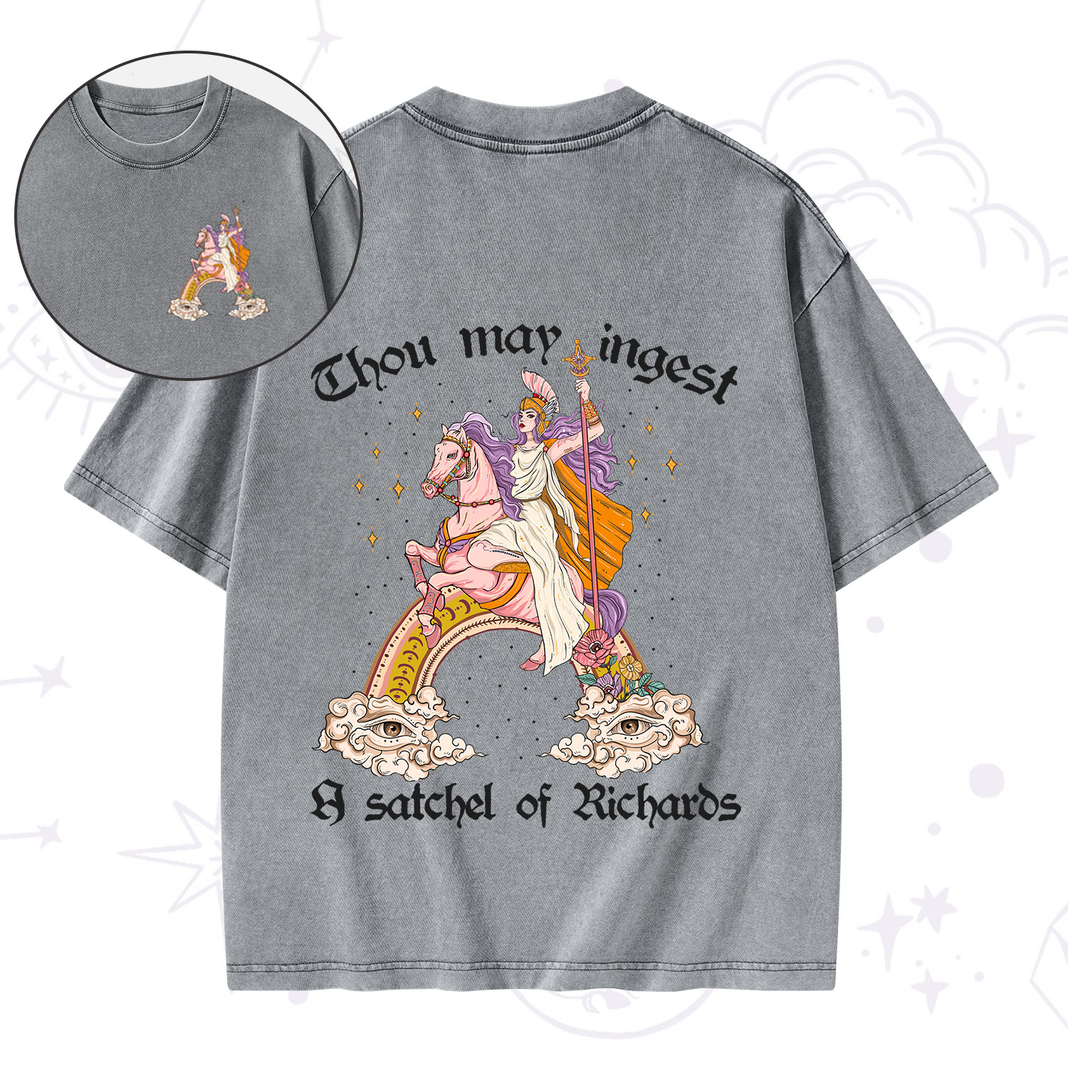 Purplehecate Thou may ingest a satchel of Richards Washed T-Shirt
