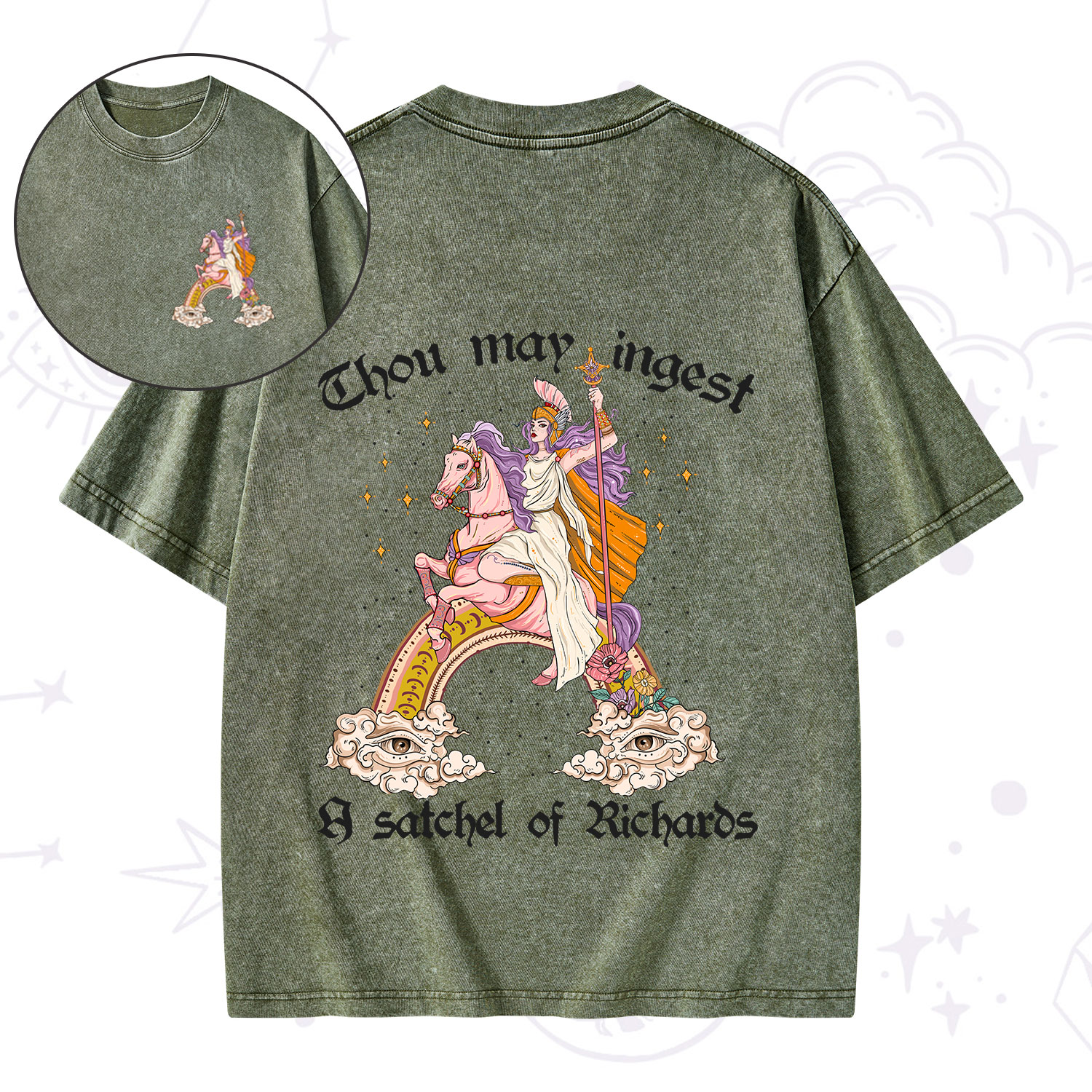 Purplehecate Thou may ingest a satchel of Richards Washed T-Shirt