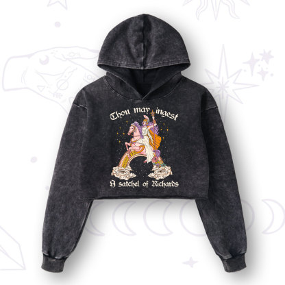 Purplehecate Thou may ingest a satchel of Richards Washed Cropped Hoodie