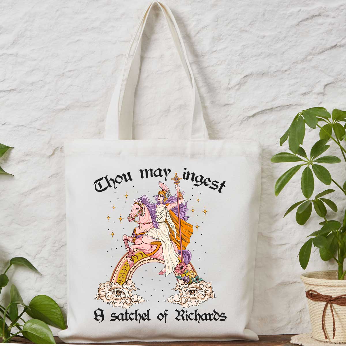 Purplehecate Thou may ingest a satchel of Richards Tote Bag