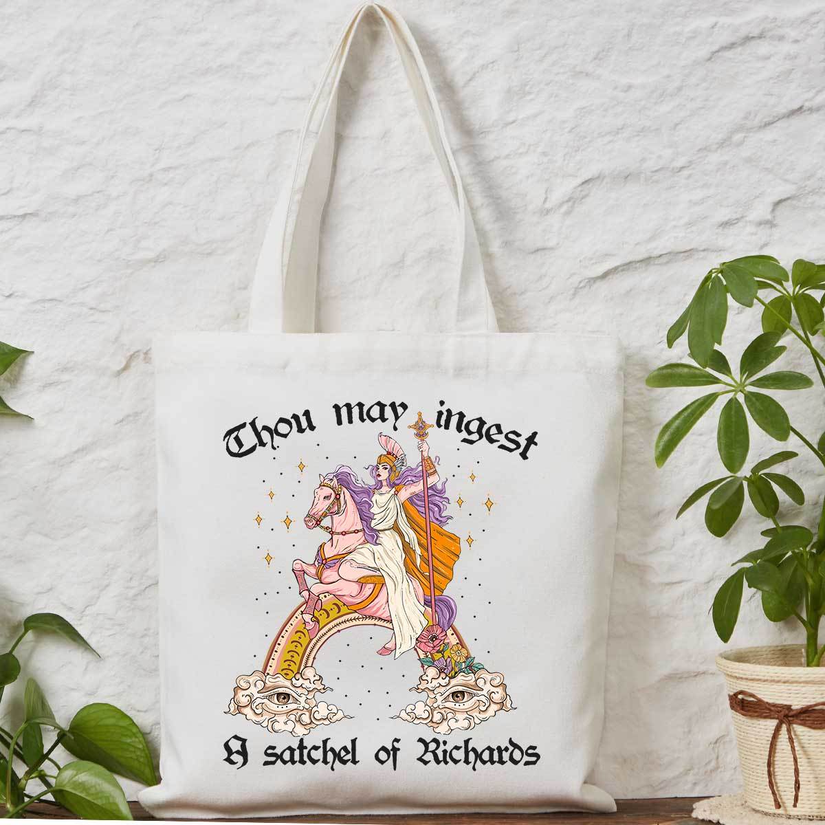 Purplehecate Thou may ingest a satchel of Richards Tote Bag
