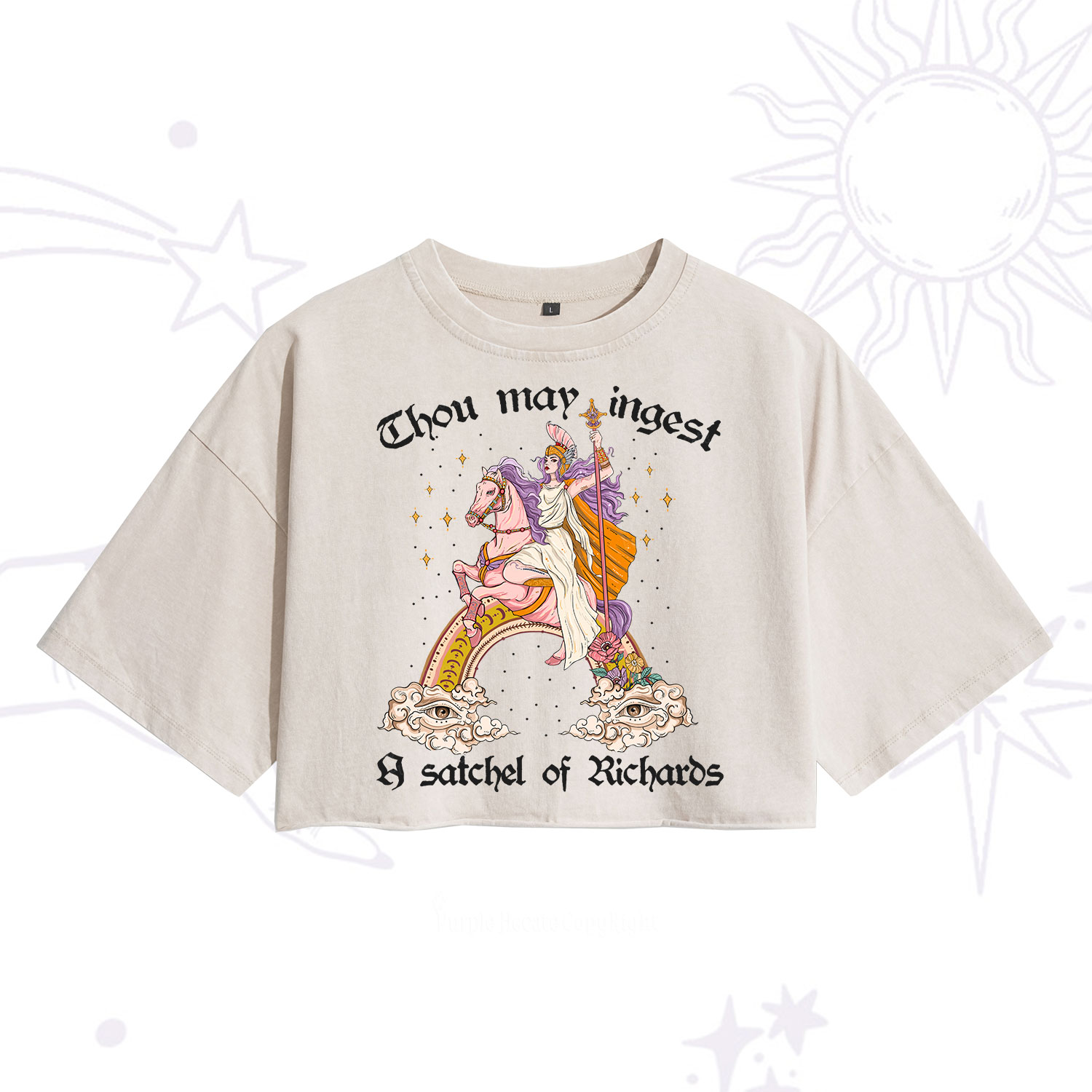 Purplehecate Thou may ingest a satchel of Richards Washed Cropped T-Shirt