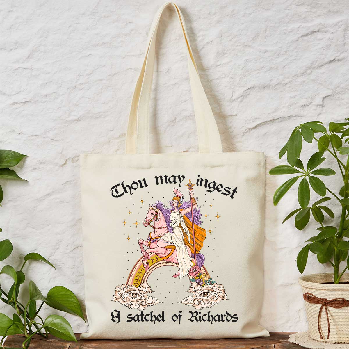 Purplehecate Thou may ingest a satchel of Richards Tote Bag