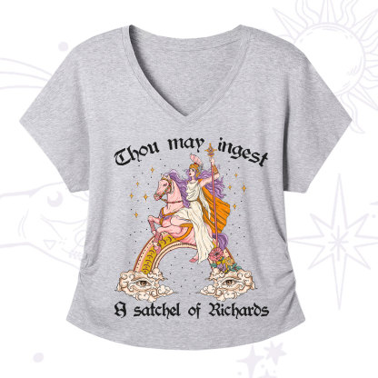 Purplehecate Thou may ingest a satchel of Richards V-Neck T-Shirt