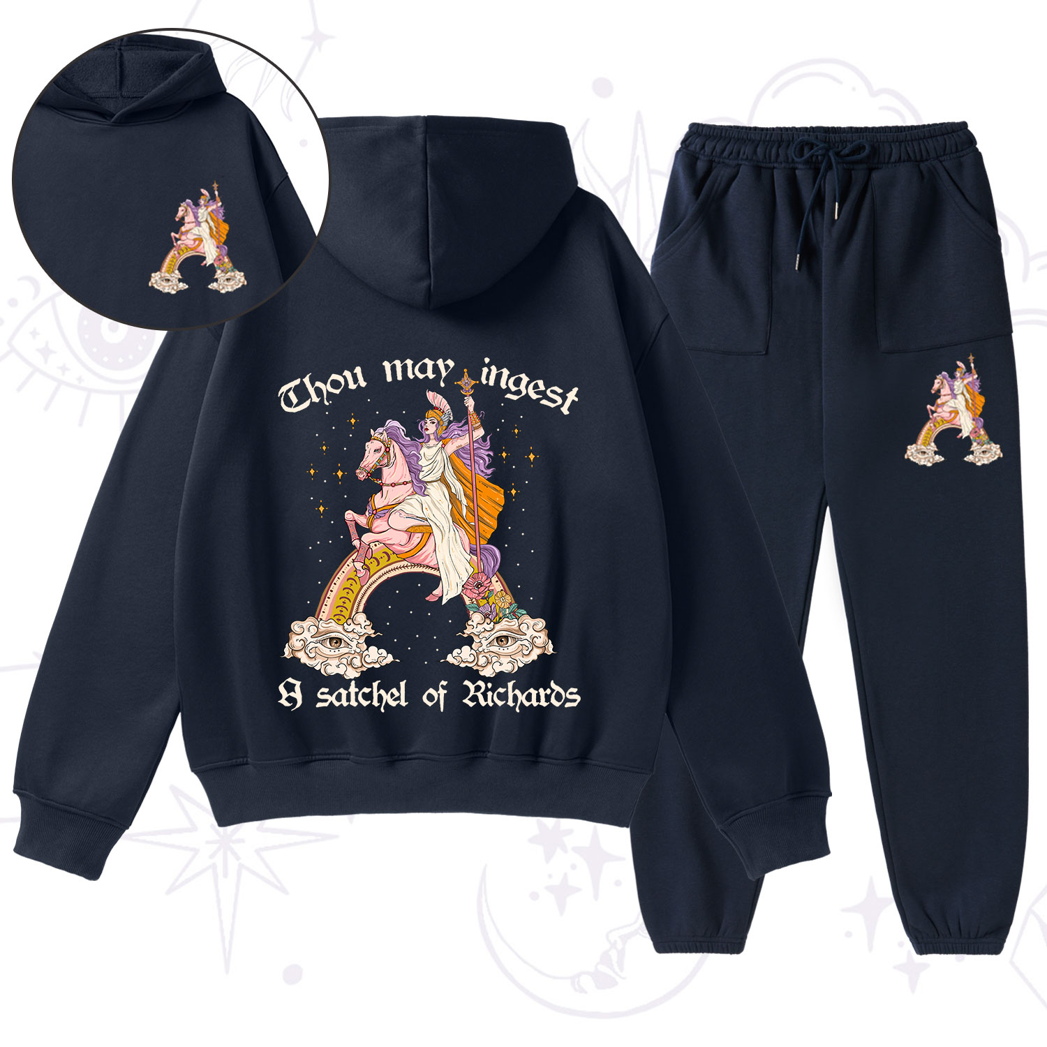 Purplehecate Thou may ingest a satchel of Richards Fleece Hoodie Suit
