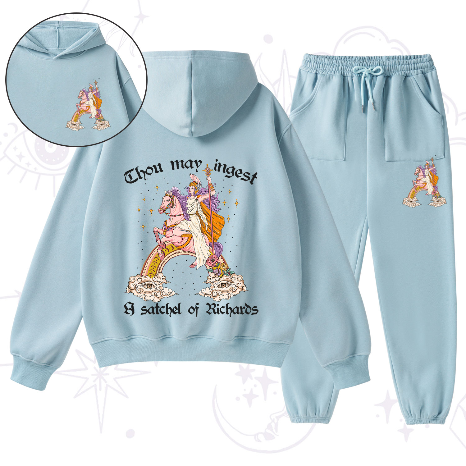 Purplehecate Thou may ingest a satchel of Richards Fleece Hoodie Suit