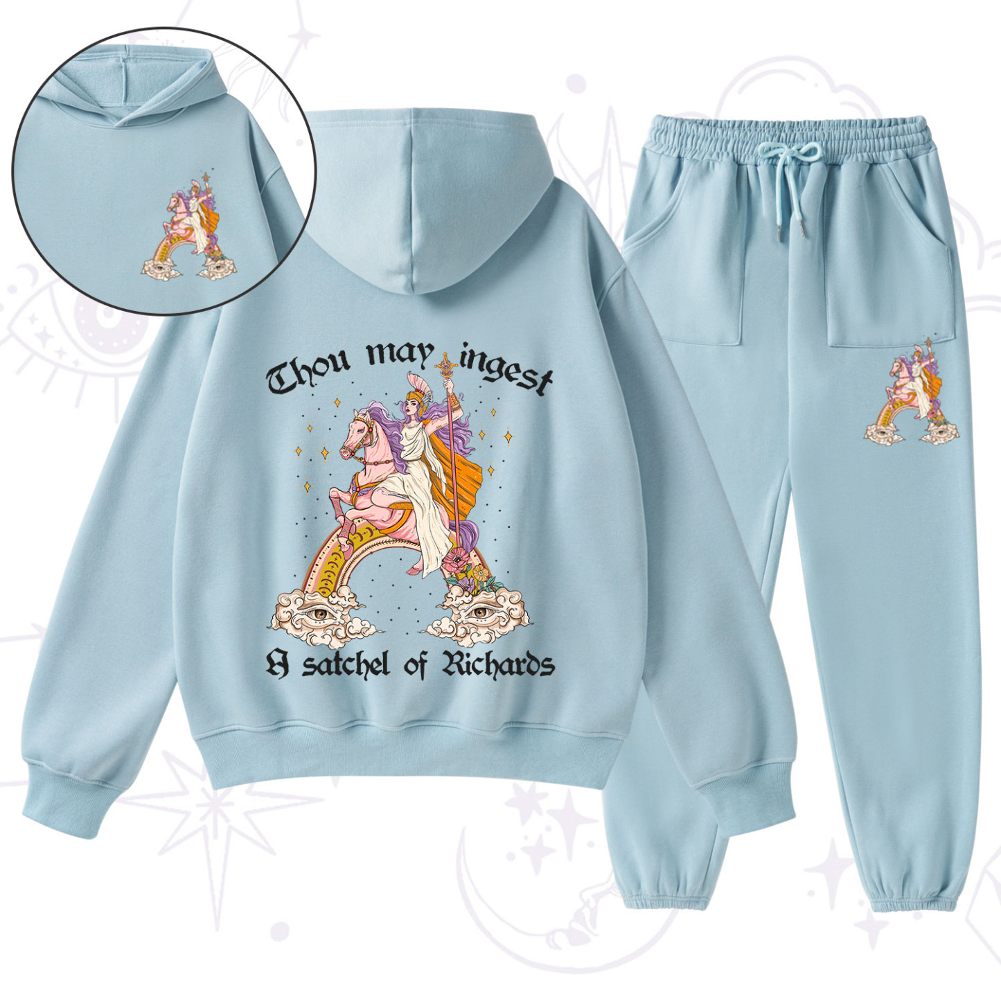Purplehecate Thou may ingest a satchel of Richards Fleece Hoodie Suit