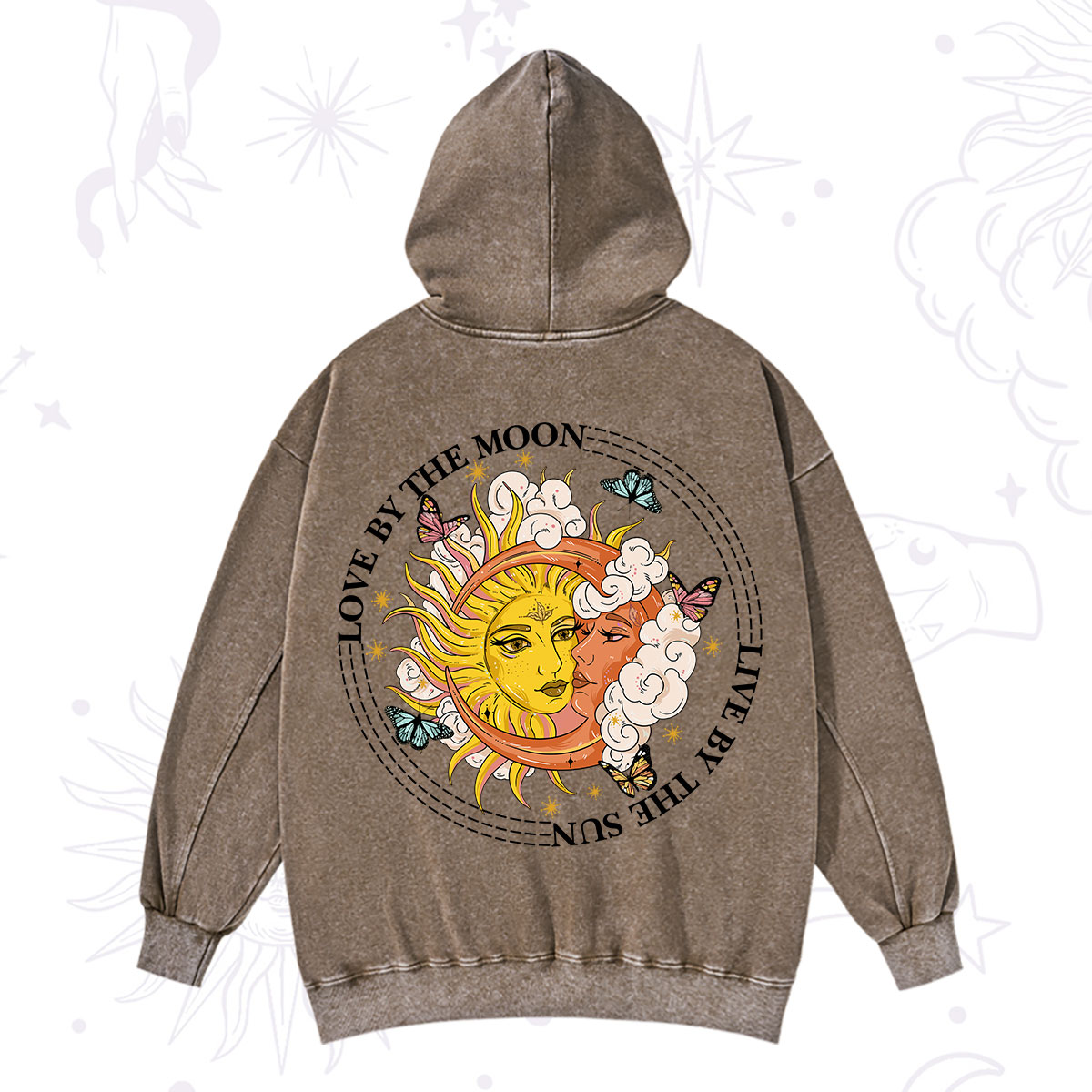Purplehecate Live By The Sun Love By The Moon Washed Hoodie