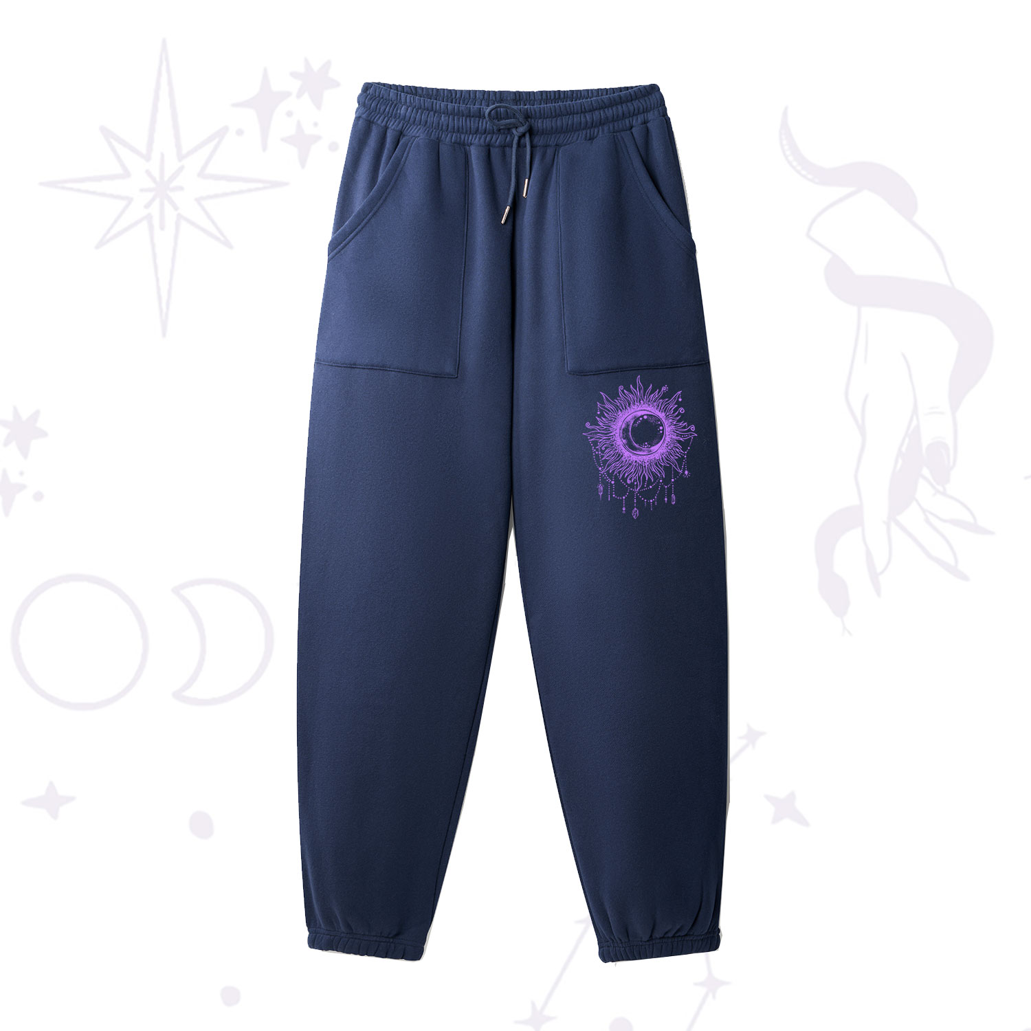 Purplehecate Starry Eye Fleece Sweatpants