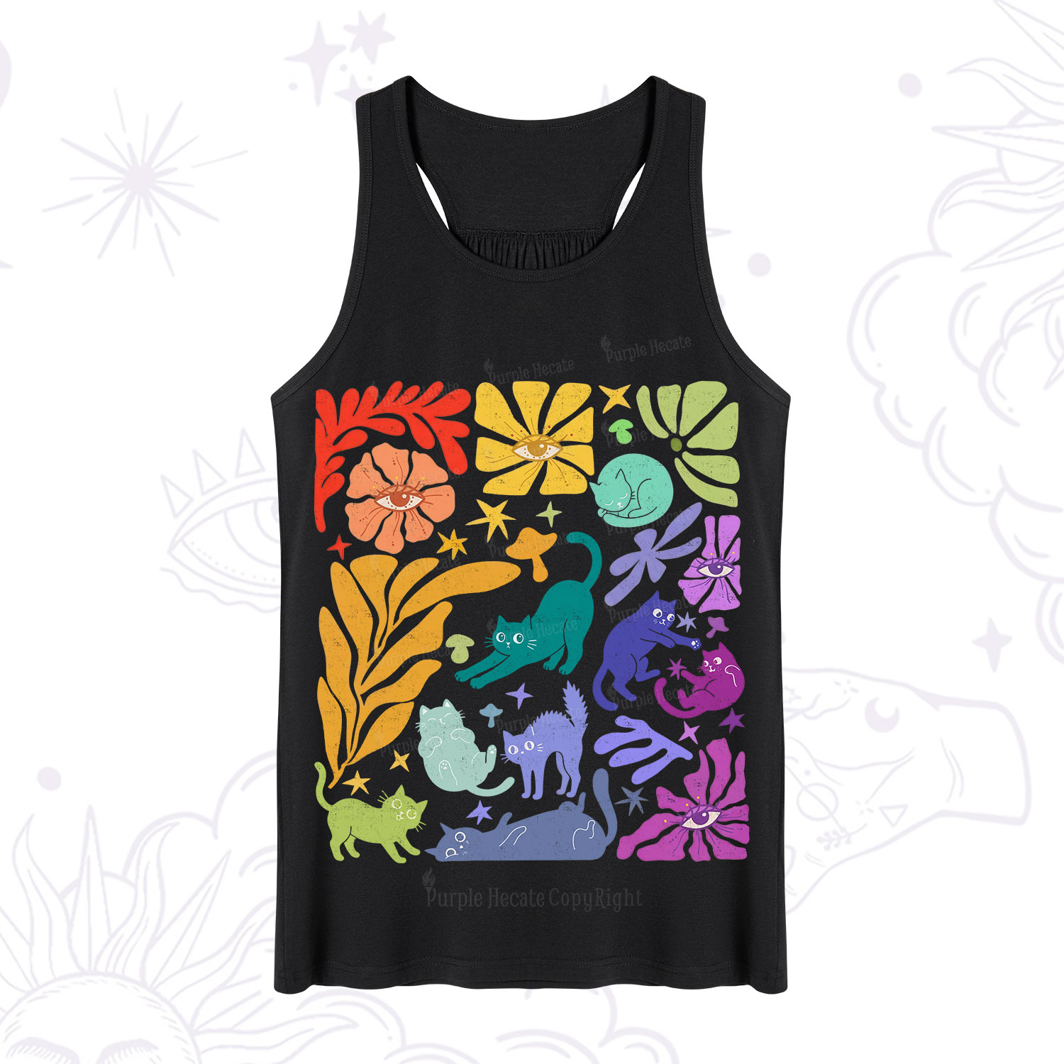 Purplehecate Rainbow Pride Cats Tank