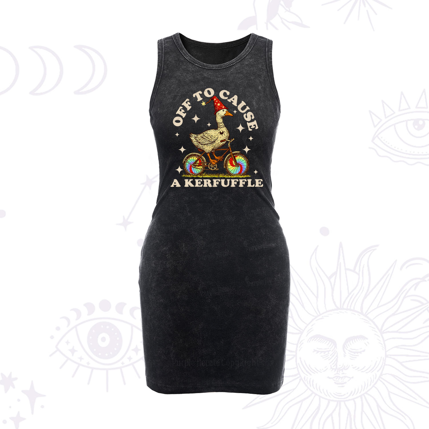 Purplehecate Off to Cause a Kerfuffle Goose Vintage Bodycon Tank Dress