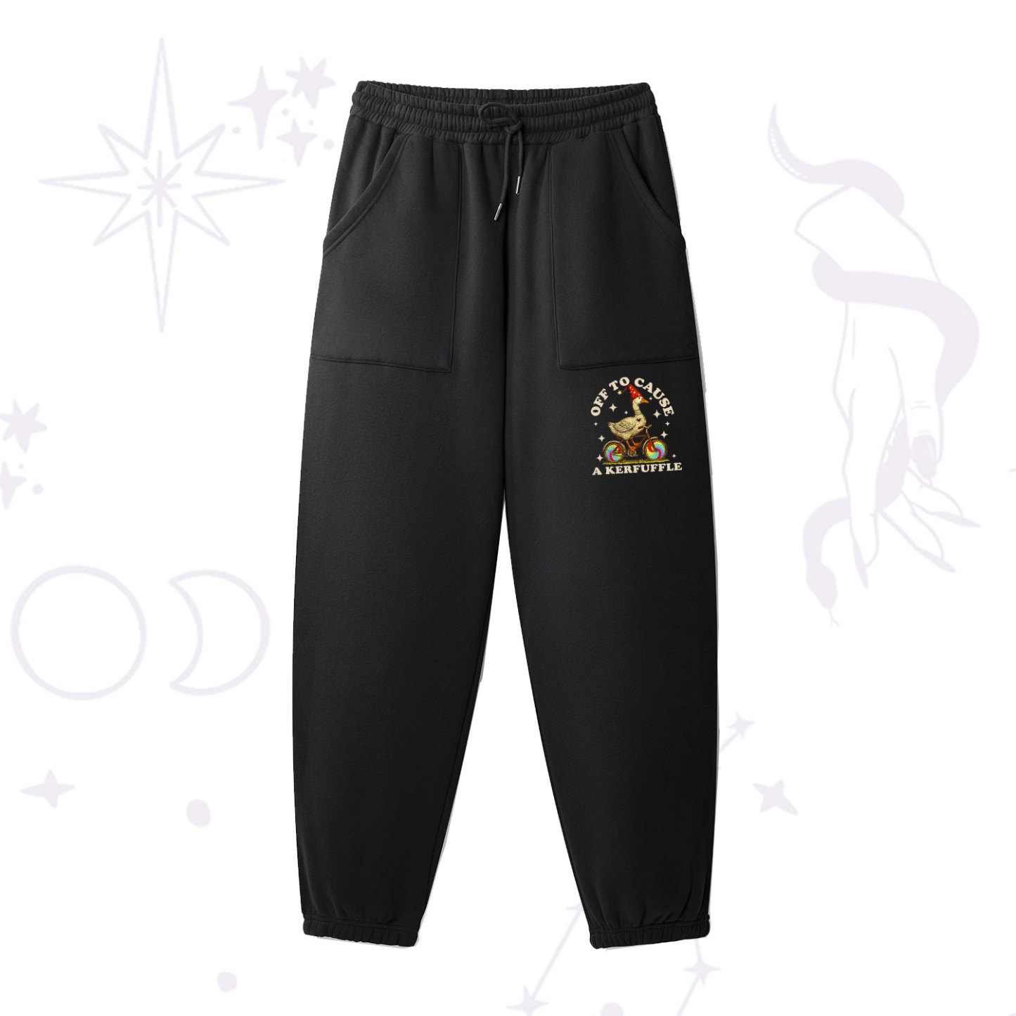 Purplehecate Off to Cause a Kerfuffle Goose Fleece Sweatpants