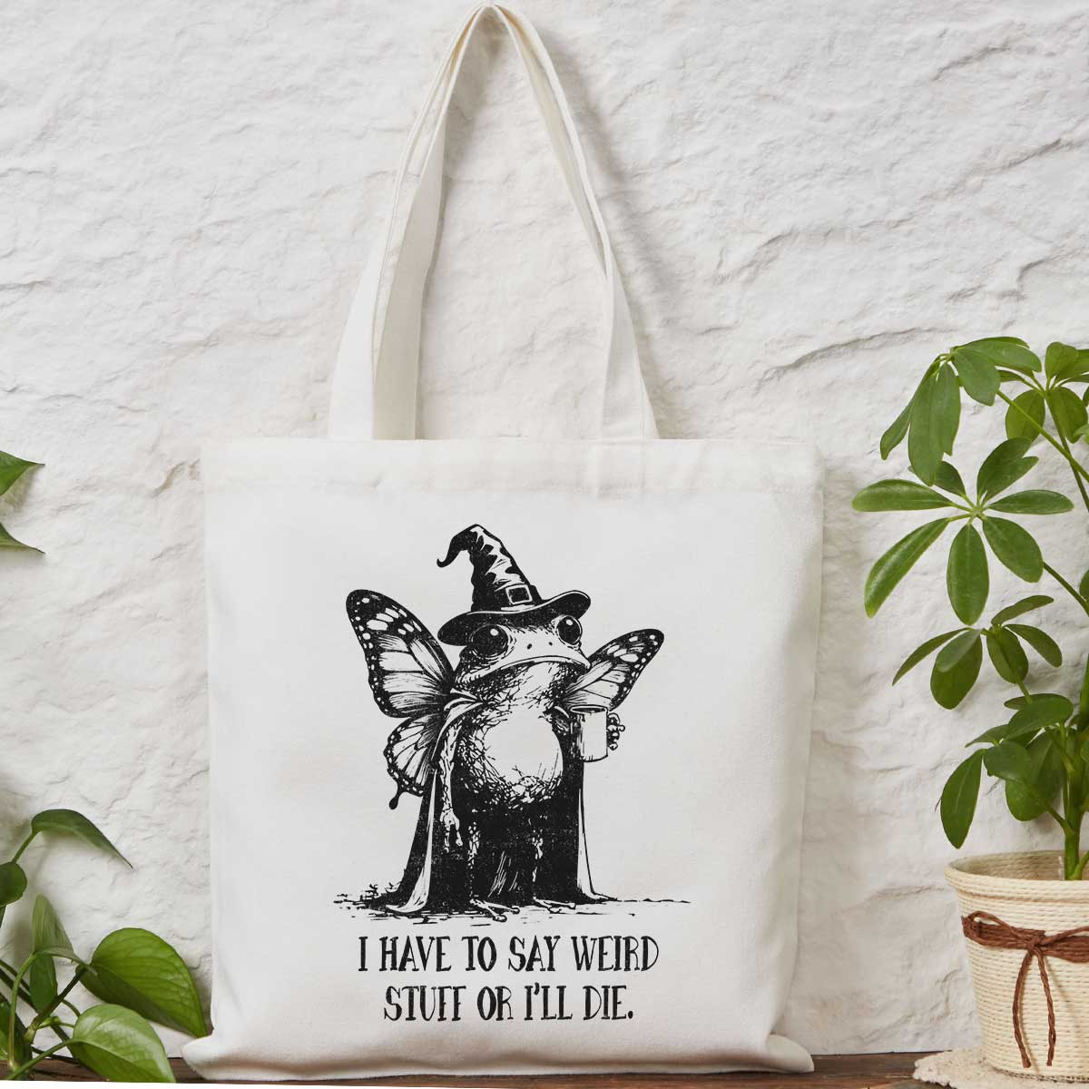 Purplehecate I Have to Say Weird Stuff Or I'll Die Tote Bag