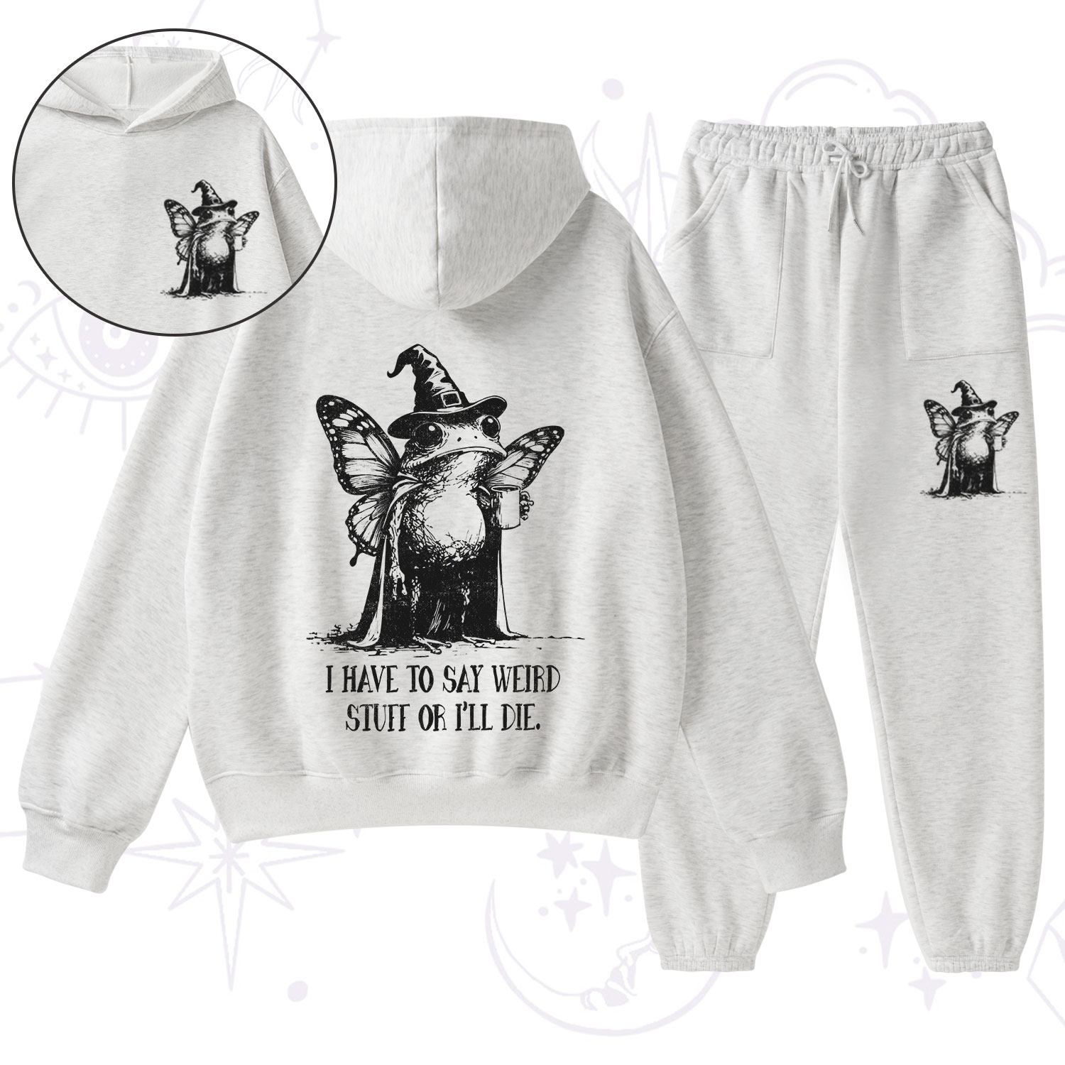 Purplehecate I Have to Say Weird Stuff Or I'll Die Fleece Hoodie Suit