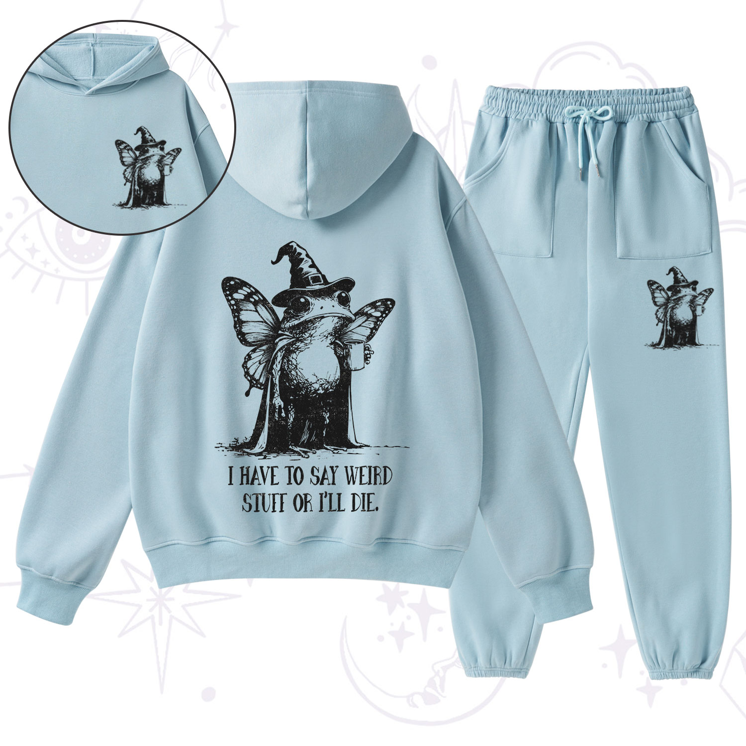 Purplehecate I Have to Say Weird Stuff Or I'll Die Fleece Hoodie Suit