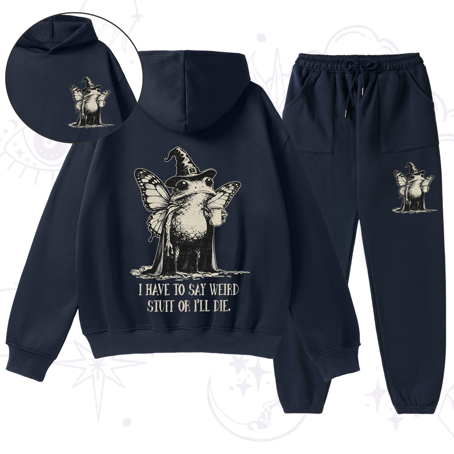 Purplehecate I Have to Say Weird Stuff Or I'll Die Fleece Hoodie Suit