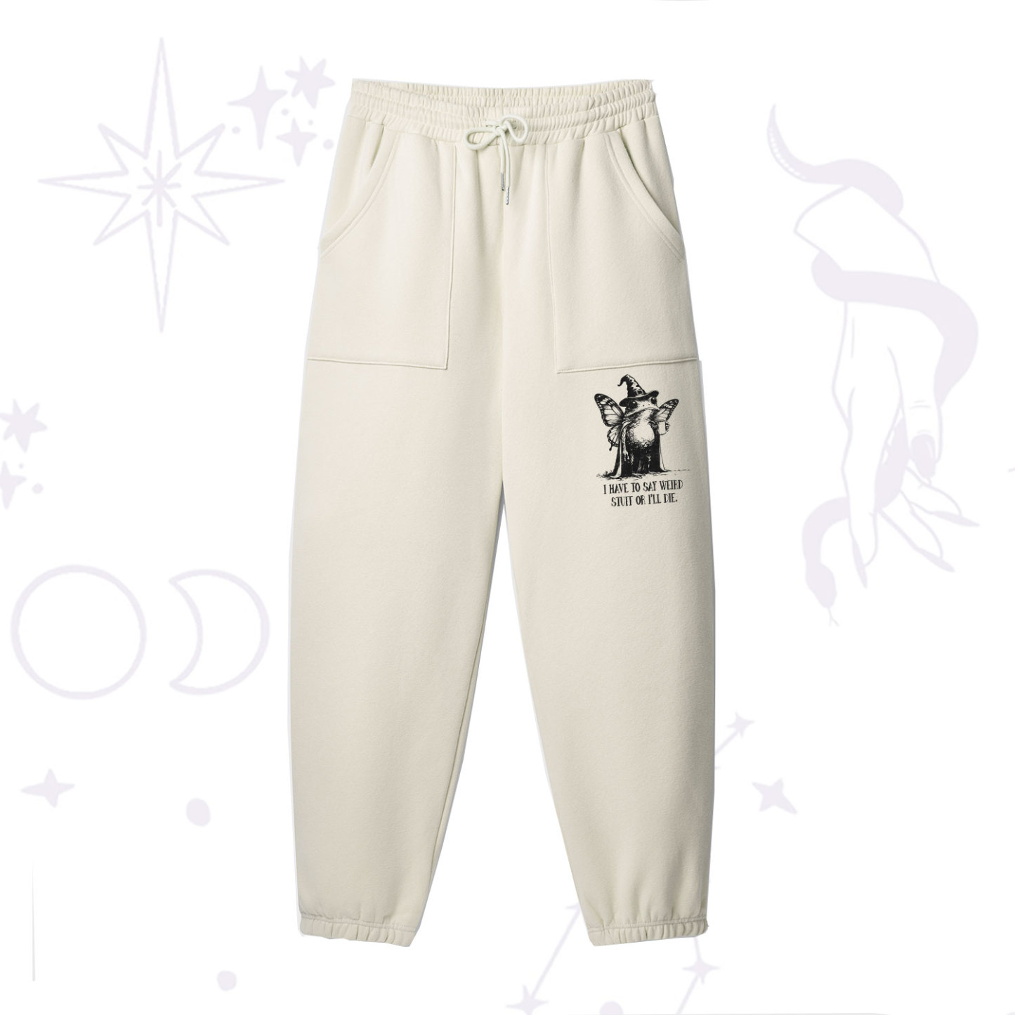 Purplehecate I Have to Say Weird Stuff Or I'll Die Fleece Sweatpants