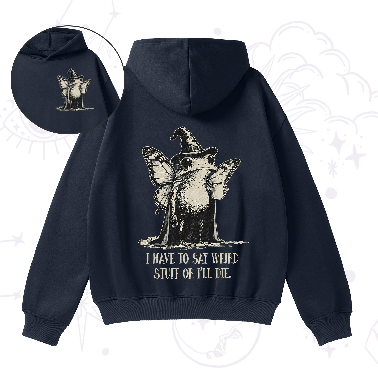 Purplehecate I Have to Say Weird Stuff Or I'll Die Fleece Hoodie Suit