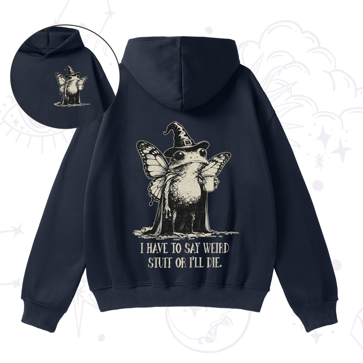 Purplehecate I Have to Say Weird Stuff Or I'll Die Fleece Hoodie Suit