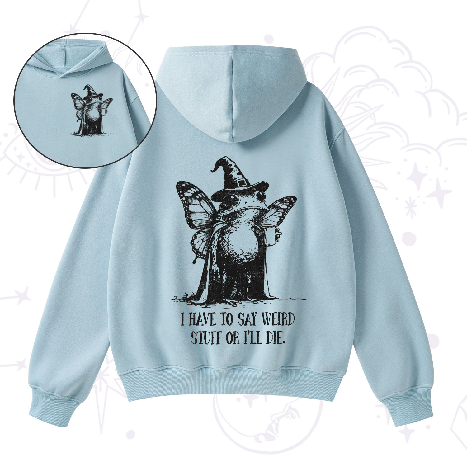 Purplehecate I Have to Say Weird Stuff Or I'll Die Fleece Hoodie Suit
