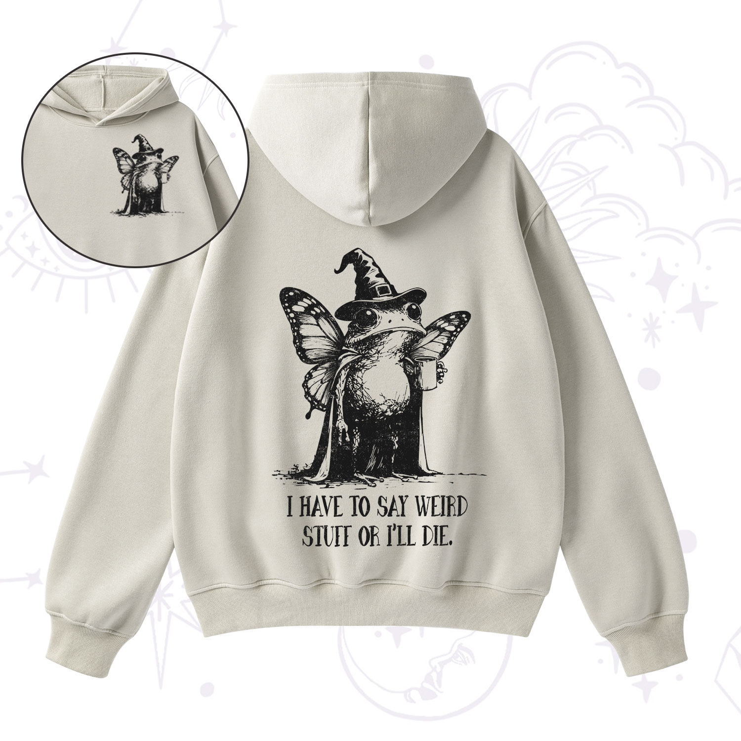 Purplehecate I Have to Say Weird Stuff Or I'll Die Fleece Hoodie Suit