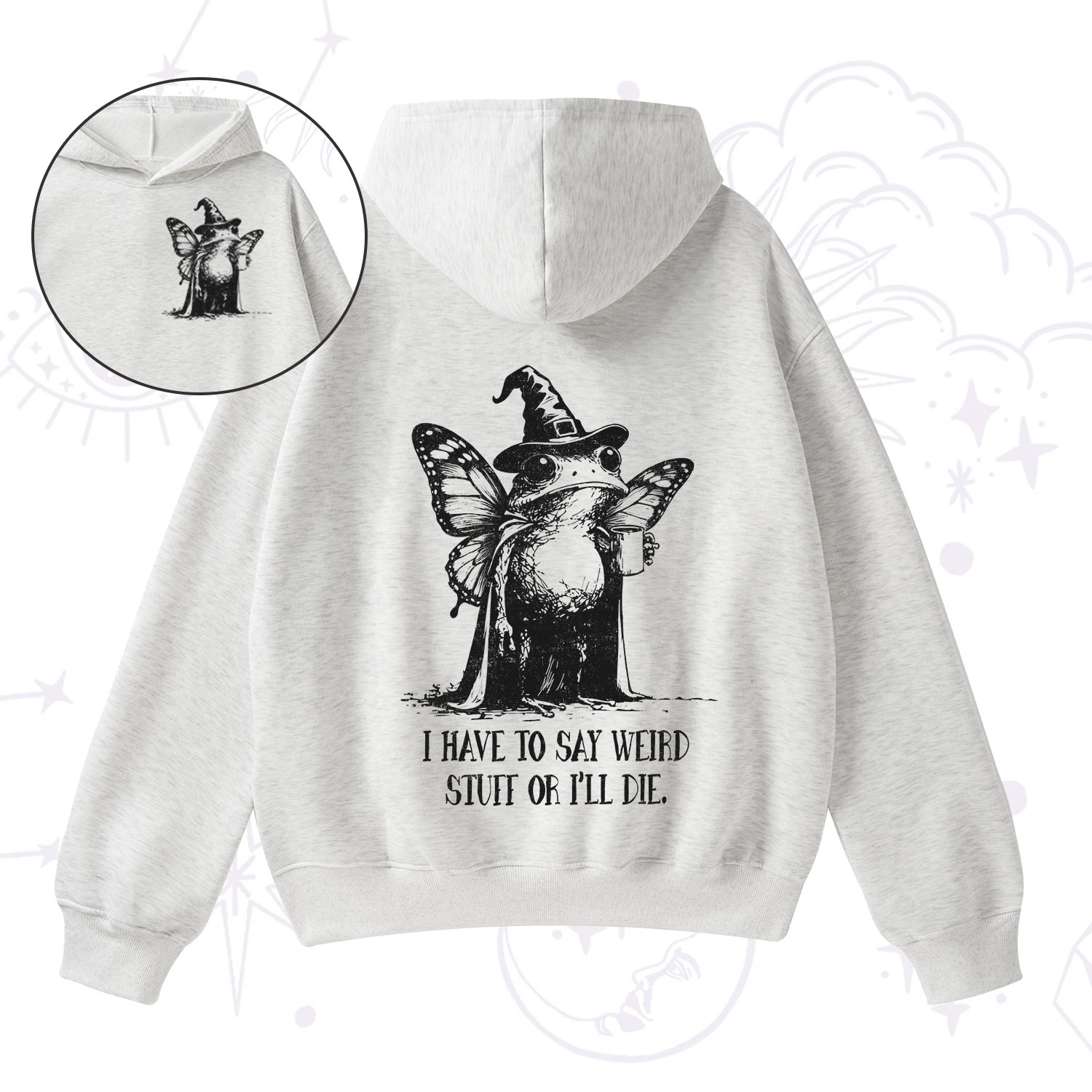 Purplehecate I Have to Say Weird Stuff Or I'll Die Fleece Hoodie Suit