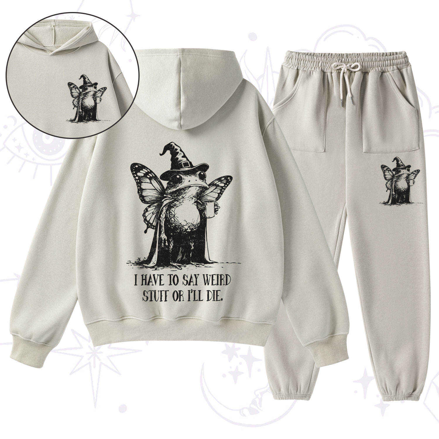 Purplehecate I Have to Say Weird Stuff Or I'll Die Fleece Hoodie Suit