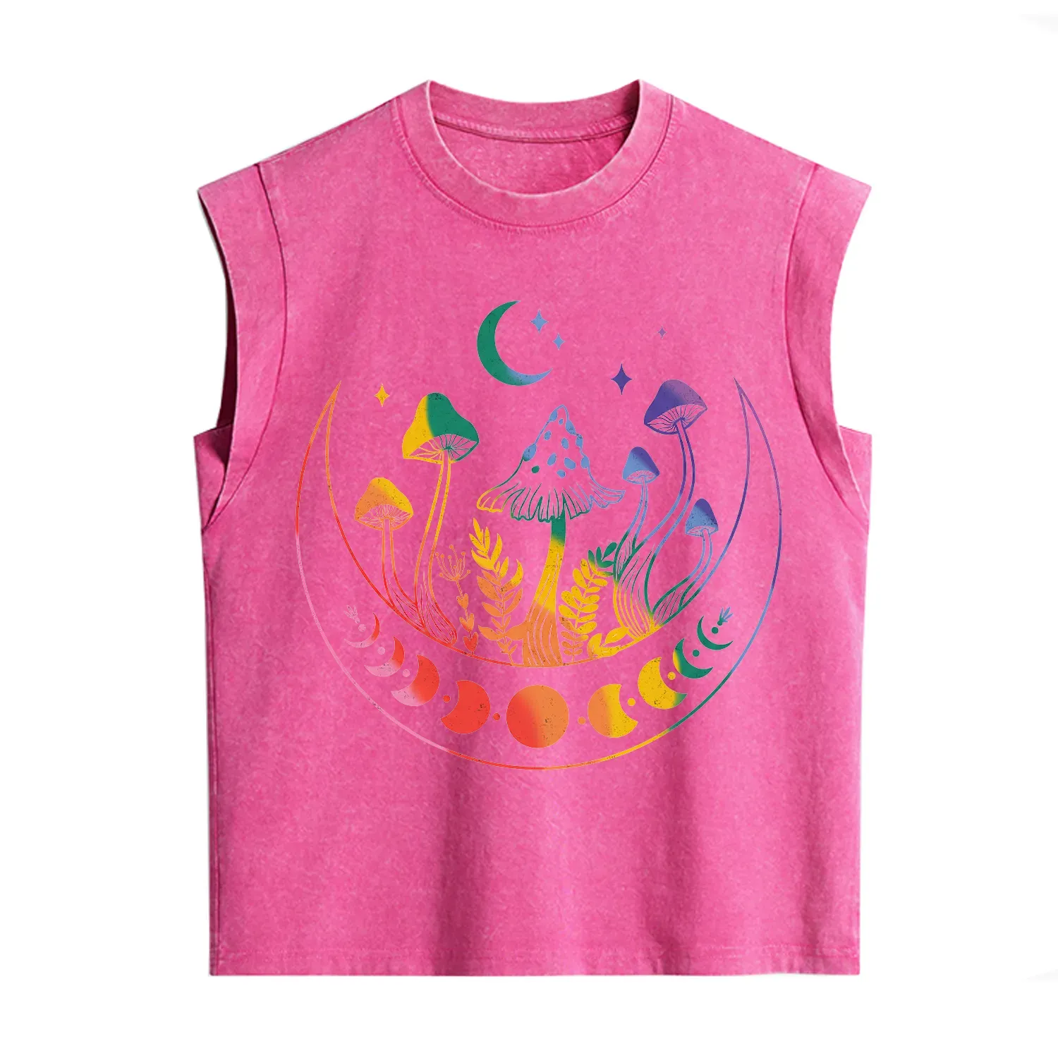 Purplehecate Pride Mushroom Rainbow Vintage Washed Tank