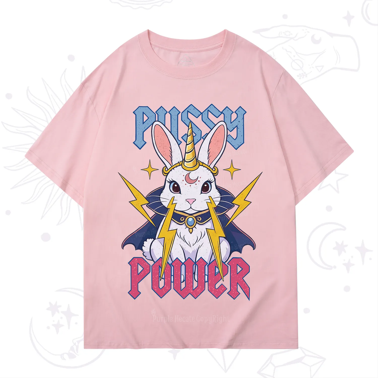 Purplehecate Pussy Power Magic Bunny T-Shirt