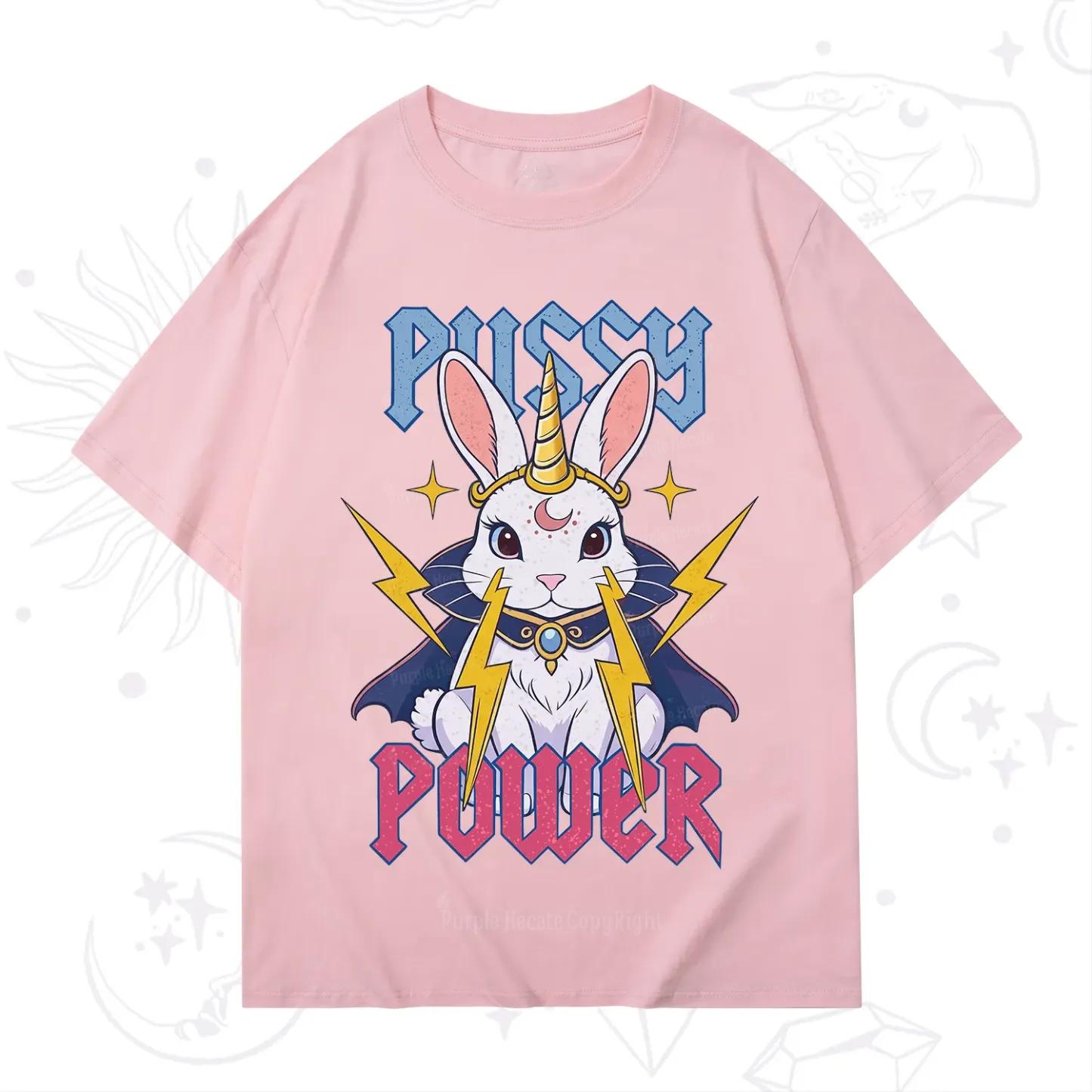 Purplehecate Pussy Power Magic Bunny T-Shirt