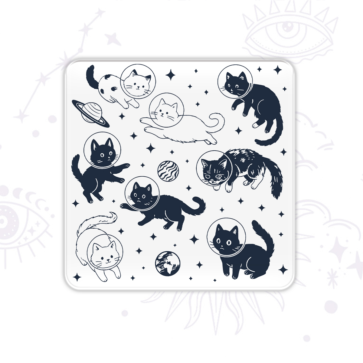 Purplehecate Cats in Space Magnet