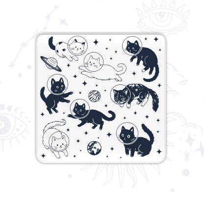 Purplehecate Cats in Space Magnet