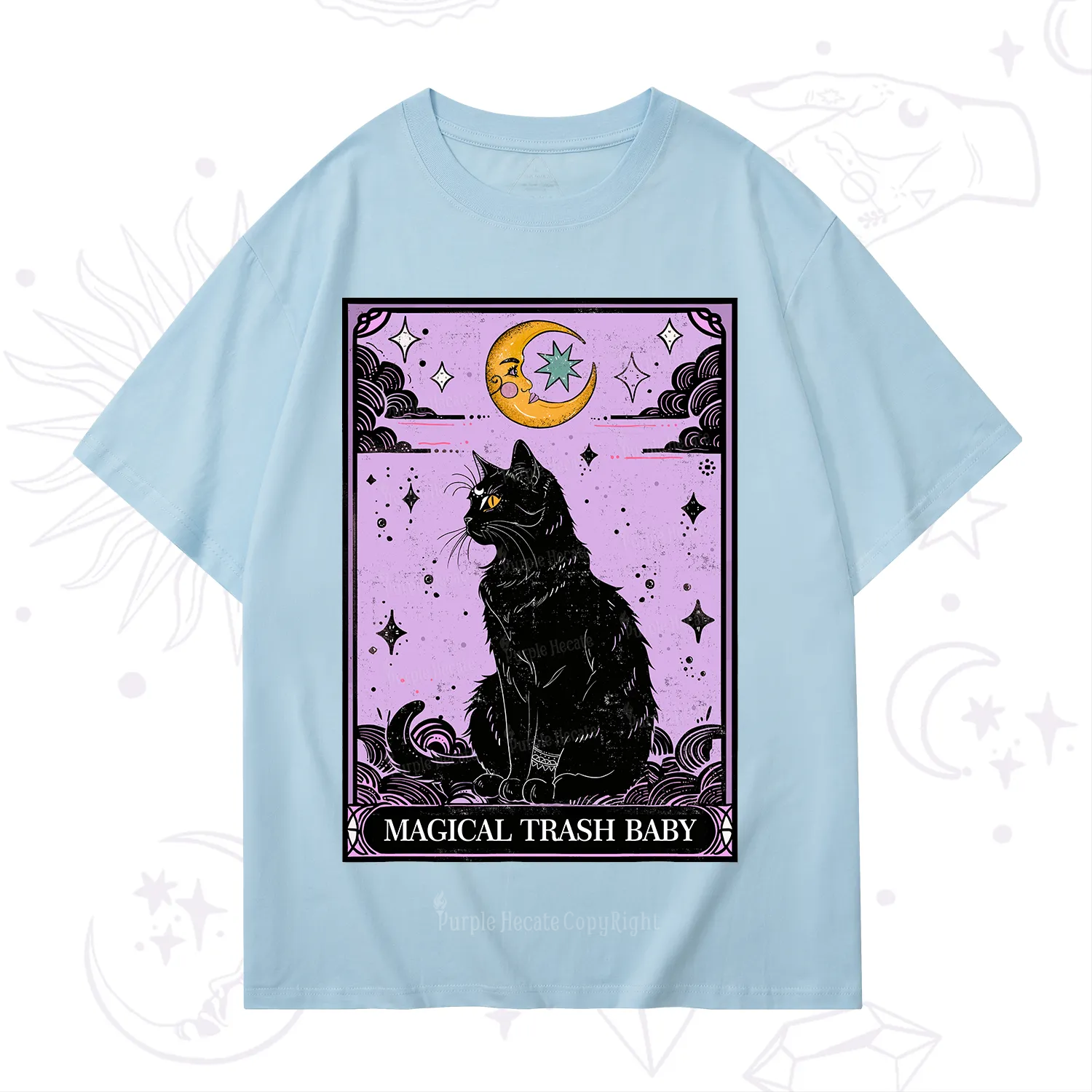 Purplehecate Magical Trash Baby Tarot Cat T-Shirt
