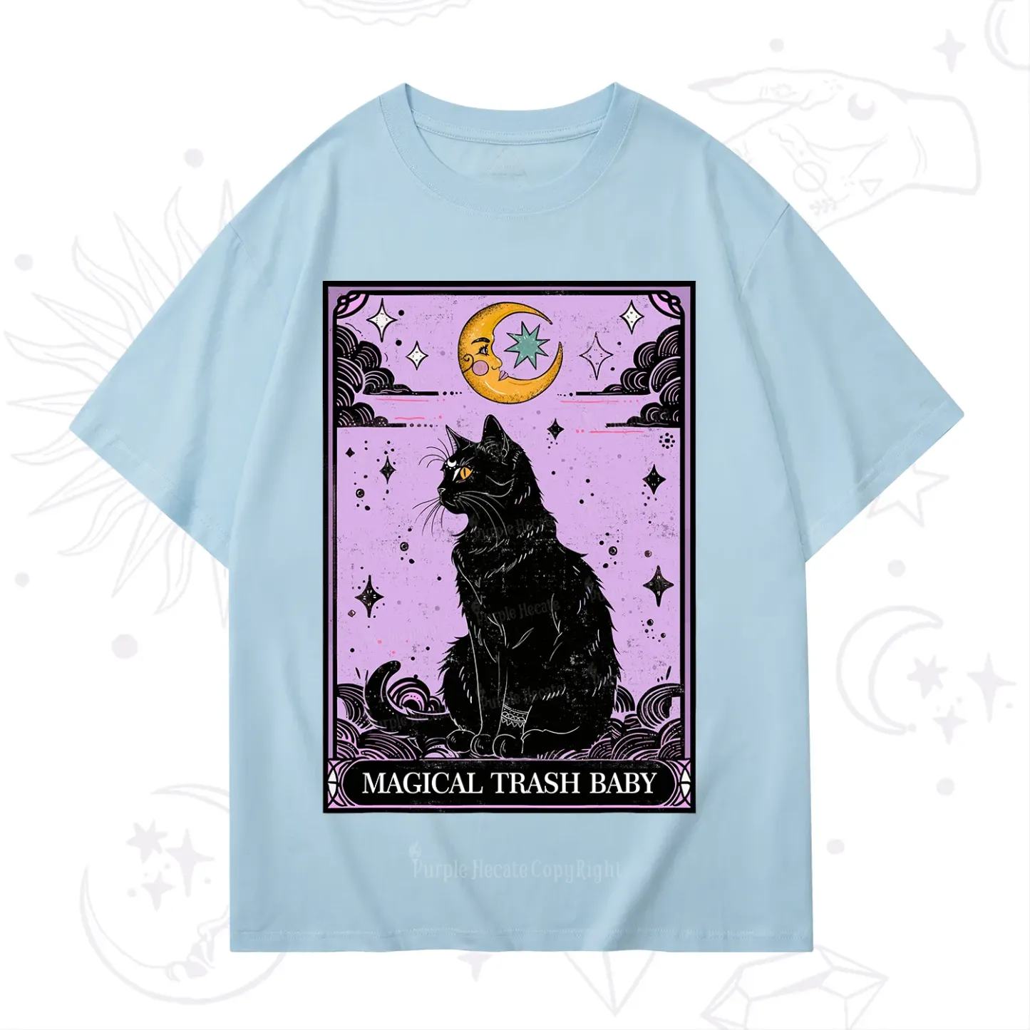 Purplehecate Magical Trash Baby Tarot Cat T-Shirt
