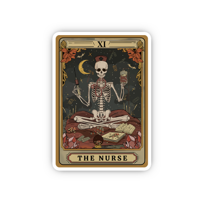 Purplehecate The Nurse Skeleton Tarot Sticker