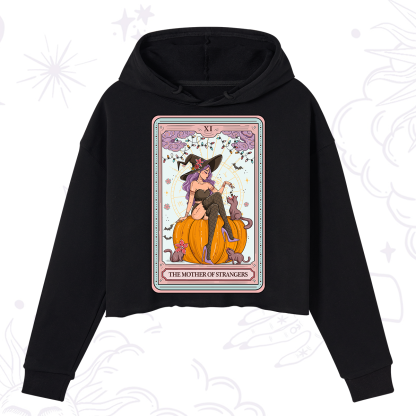 Purplehecate The Mother Of Strangers Tarot Crop Hoodie
