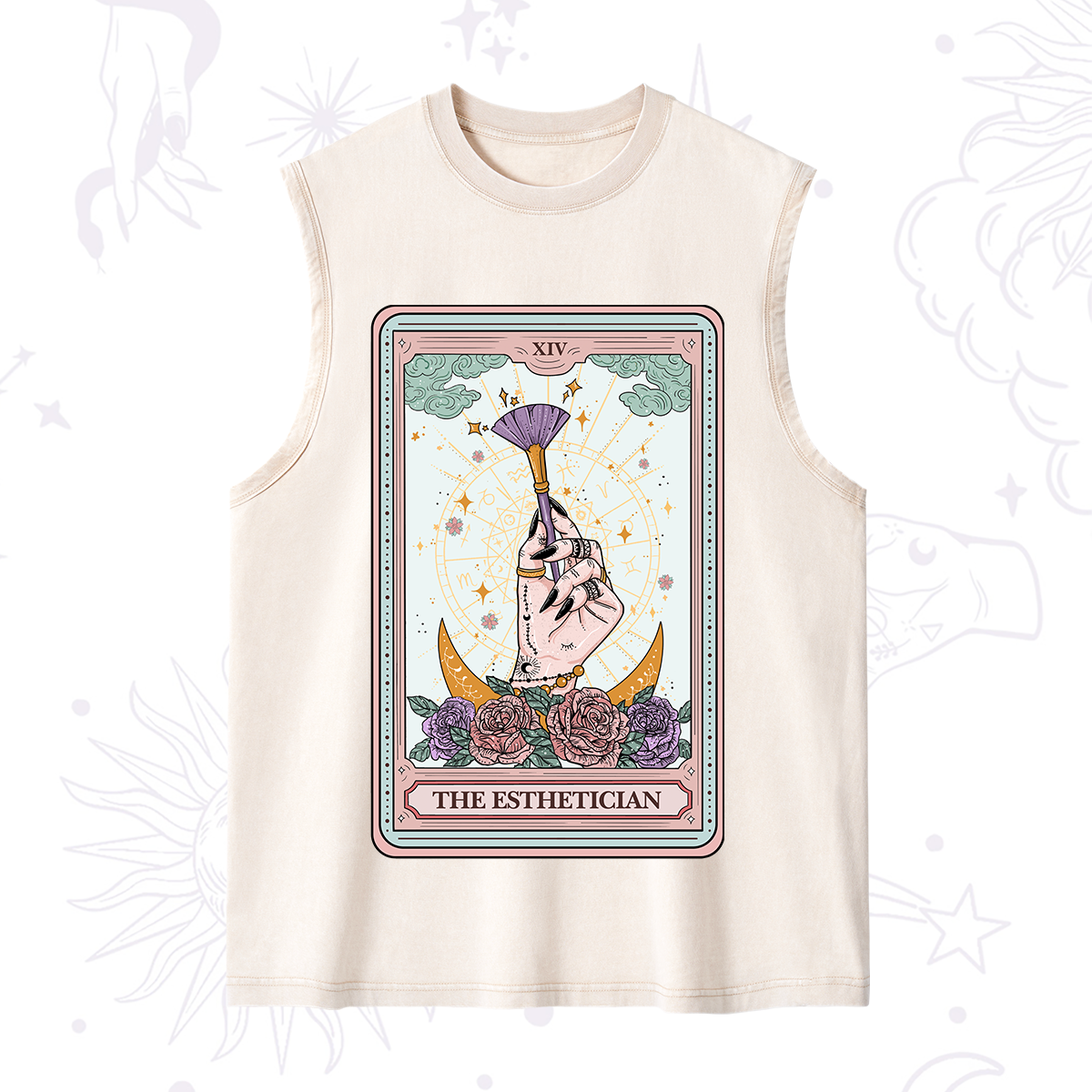 Purplehecate The Esthetician Tarot Card Washed Tank