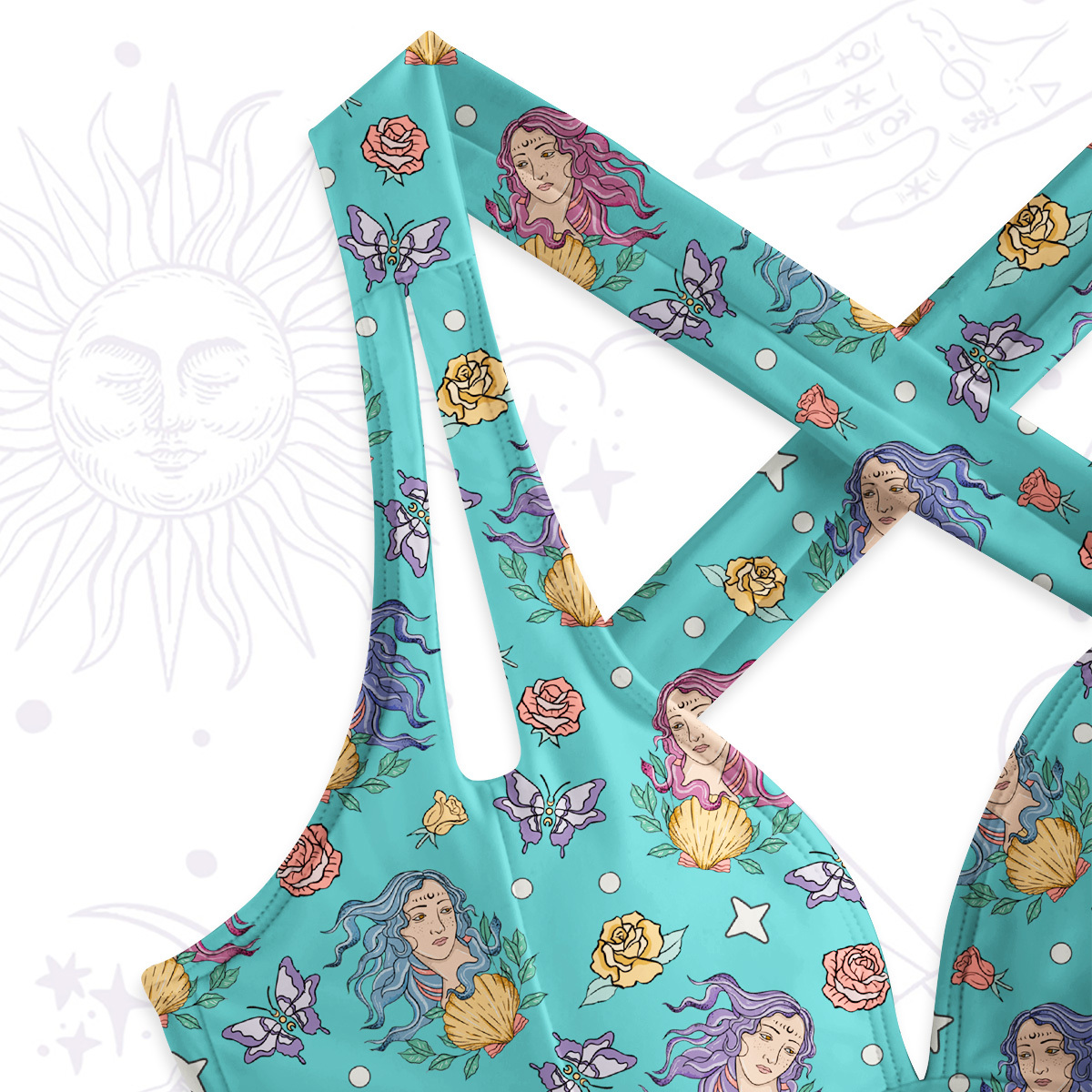 Purplehecate Virgo Spirit Zodiac One-Piece Swimsuit