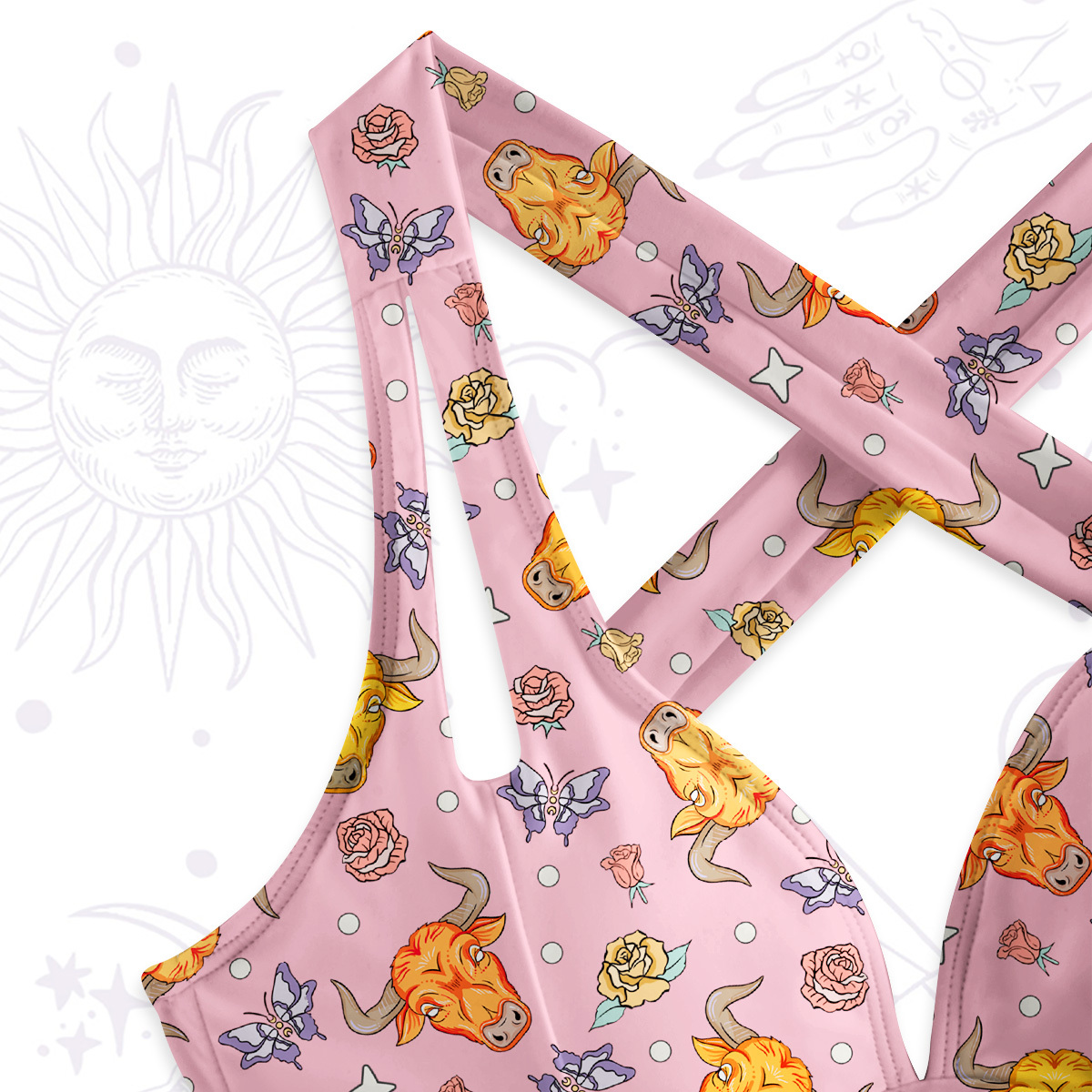 Purplehecate Taurus Spirit Zodiac One-Piece Swimsuit