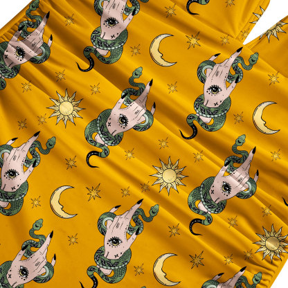 Purplehecate Reach For The Moon One-Piece Swimsuit