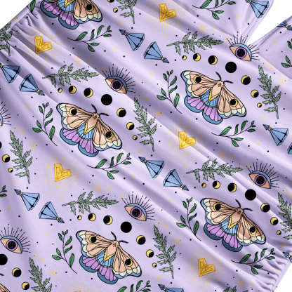 Purplehecate Luna Moth Witch One-Piece Swimsuit