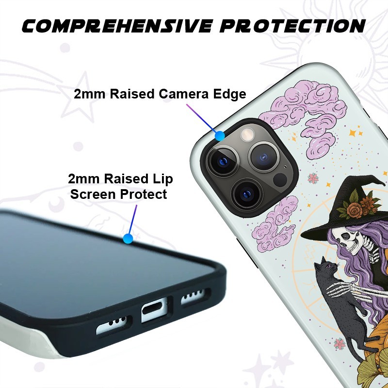 Purplehecate The Skeleton Witch Cat Mom Phone Case
