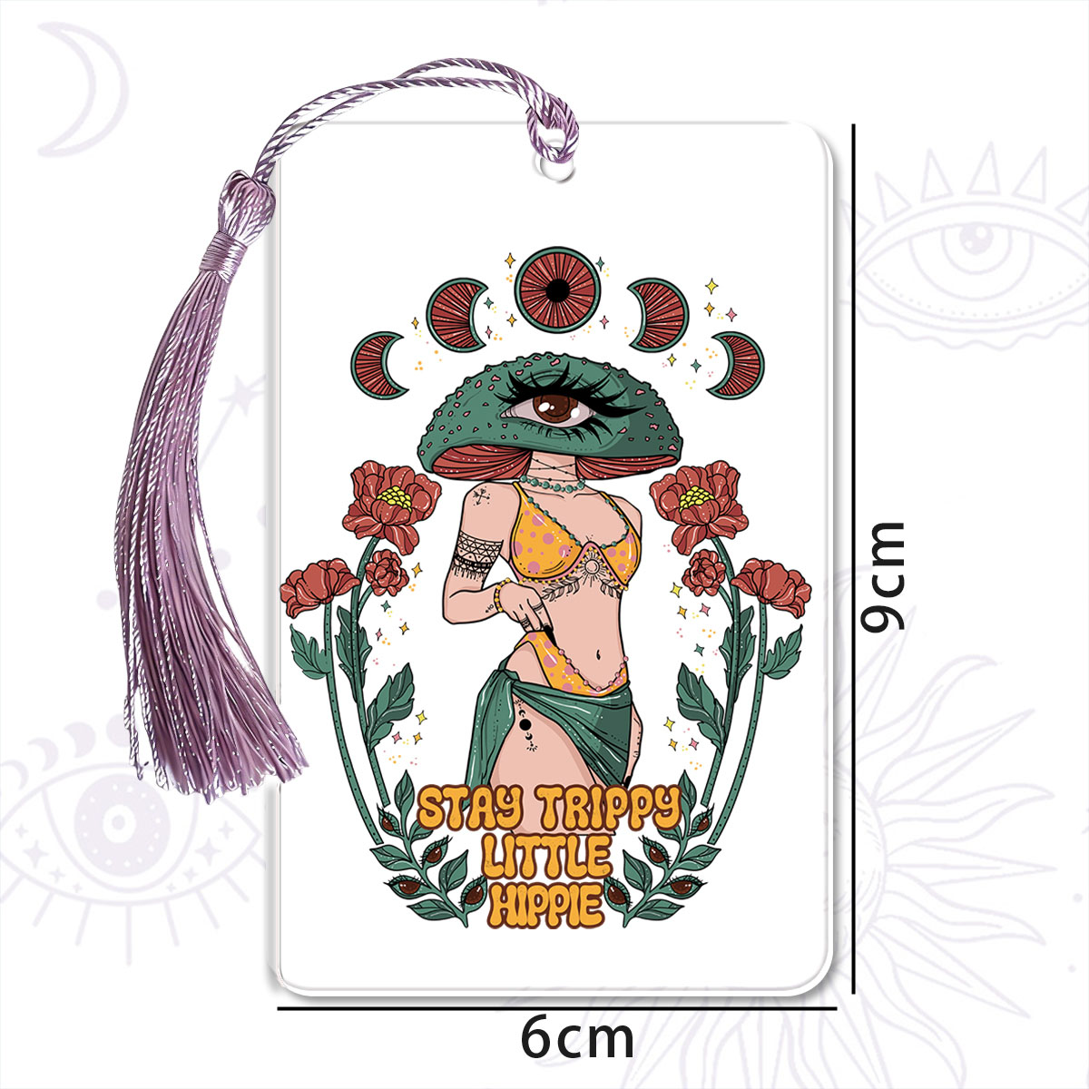 Purplehecate Stay Trippy Little Hippie Bookmark