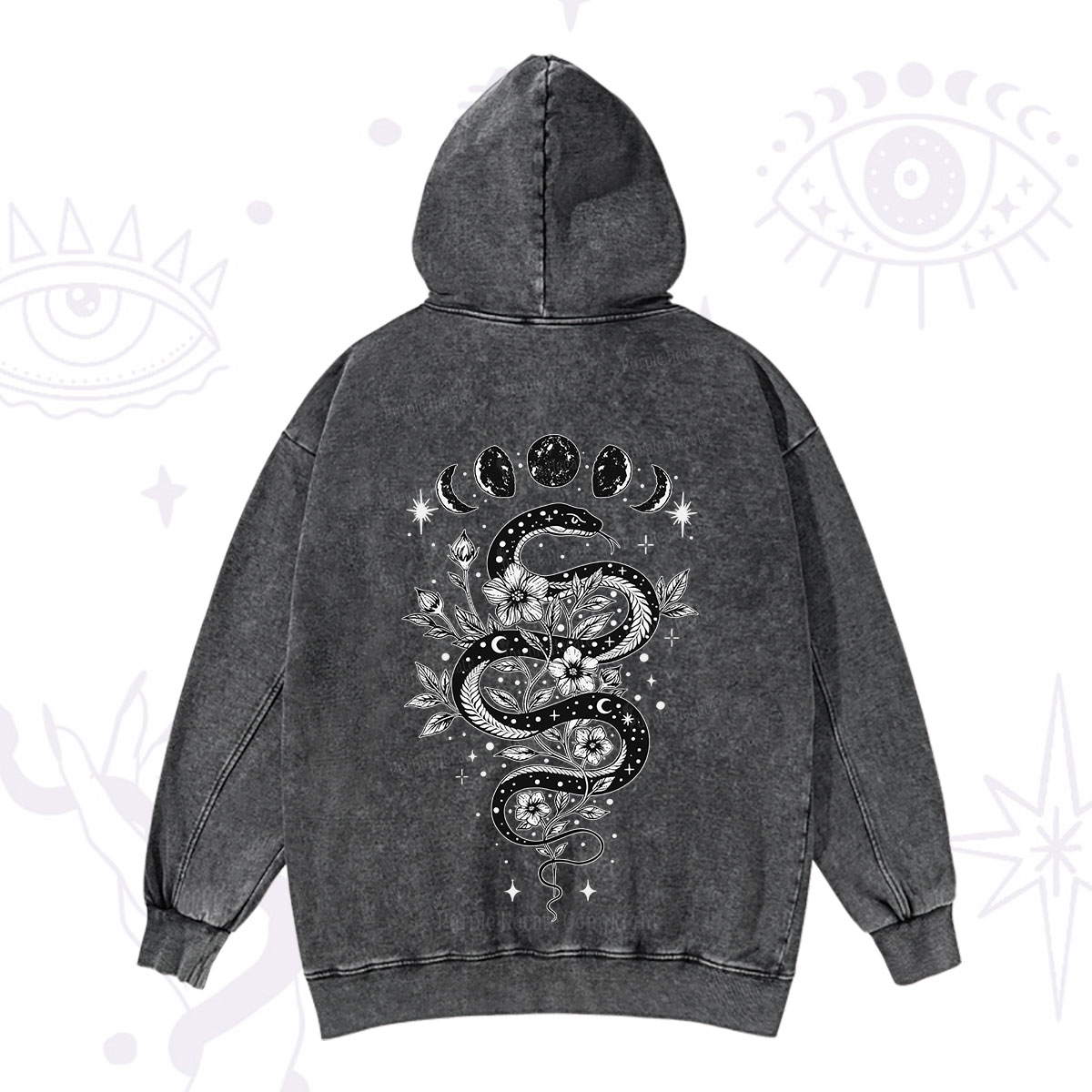 Purplehecate Serpent Spell Washed Hoodie