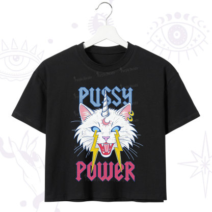 Purplehecate Pussy Power Crop T-Shirt
