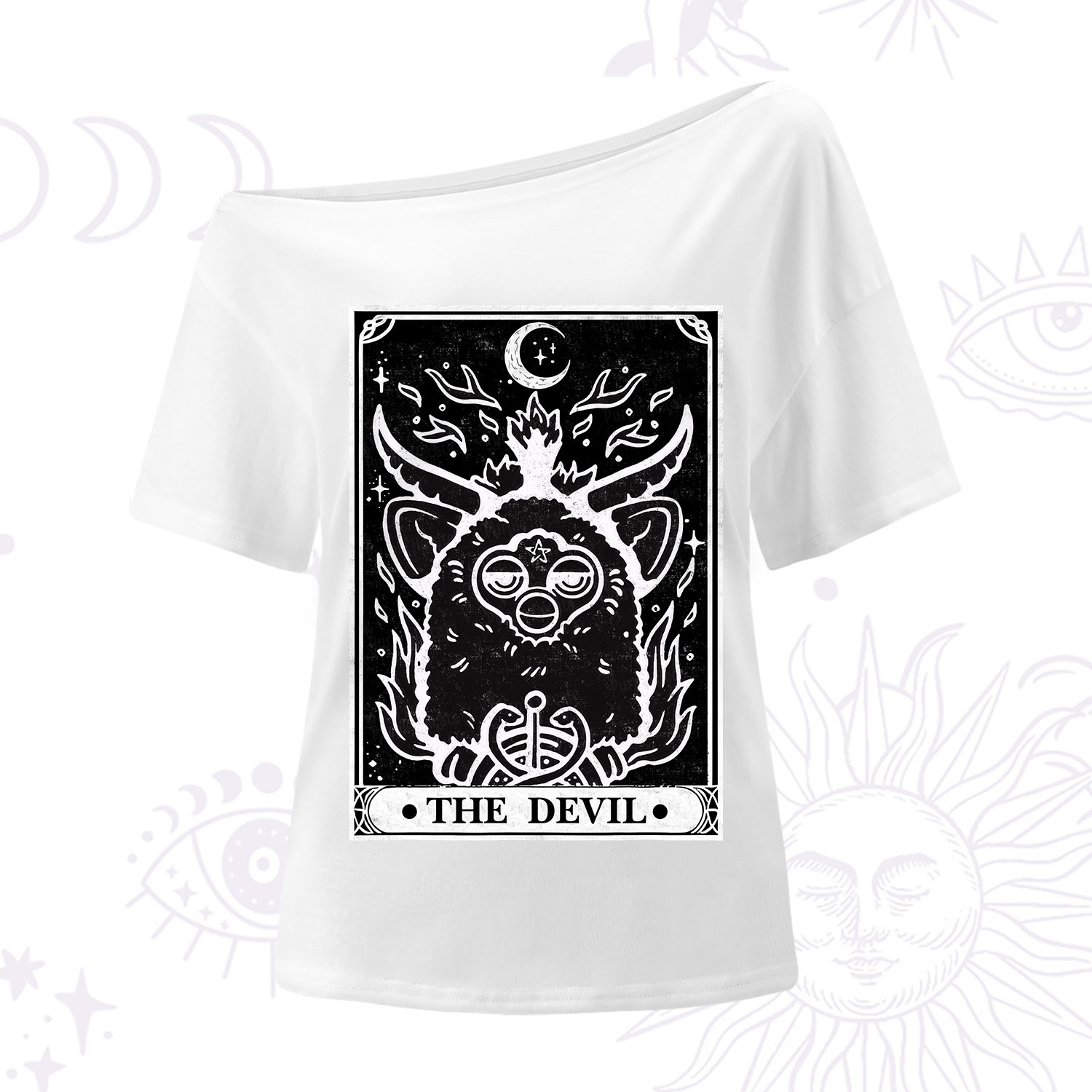 Purplehecate The Devil Tarot One Shoulder T-Shirt
