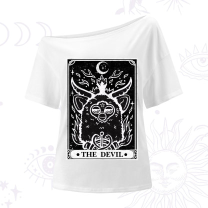 Purplehecate The Devil Tarot One Shoulder T-Shirt