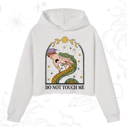 Purplehecate Do Not Touch Me Crop Hoodie